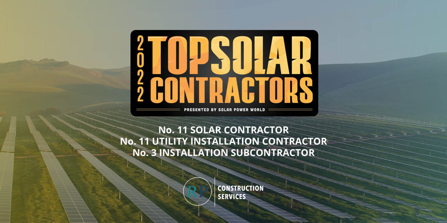 RP Construction Services Takes No. 11 on the 2022 Top Solar Contractors